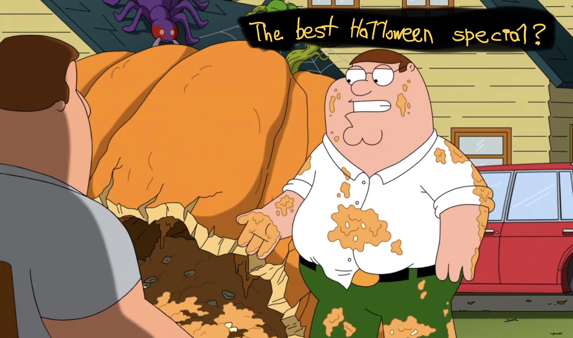สปอยล์เรื่องย่อ Family Guy Peter, Peter, Pumpkin Cheater จัดการคำถาม